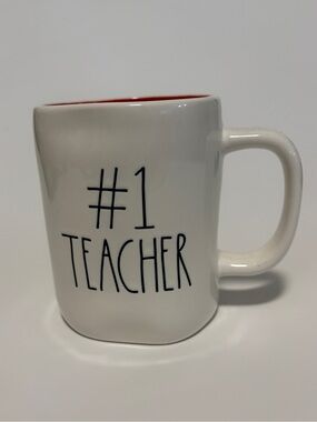 Rae Dunn White Ceramic Mug - Artisan #1 Teacher Mug